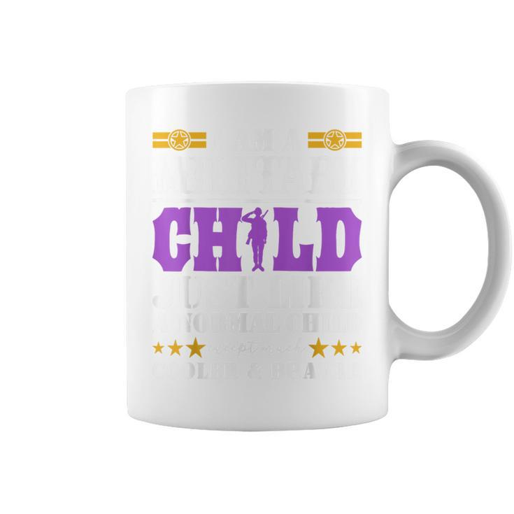 I Am A Military Child Purple Up For Military Child Month Coffee Mug
