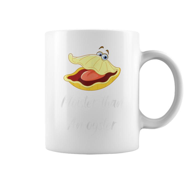 Moister Than An Oyster Cartoon Pun Coffee Mug