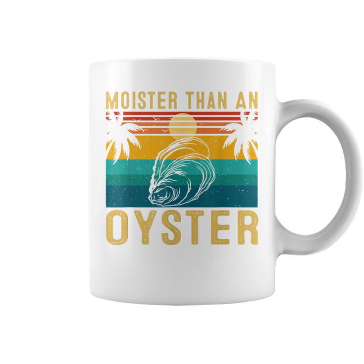 Moister Than An Oyster Retro Sunset For Oyster Lovers Coffee Mug