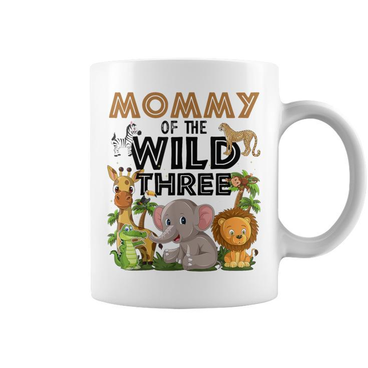 Mommy Of The Wild Three Birthday 3Rd Safari Jungle Family Coffee Mug