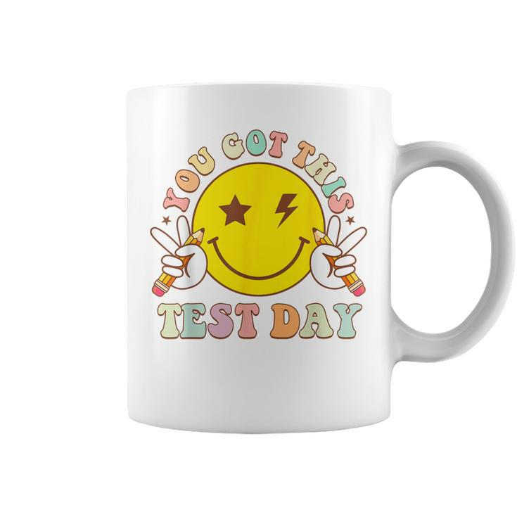 You Got This Motivational Testing Day Smile Face Teacher Kid Coffee Mug