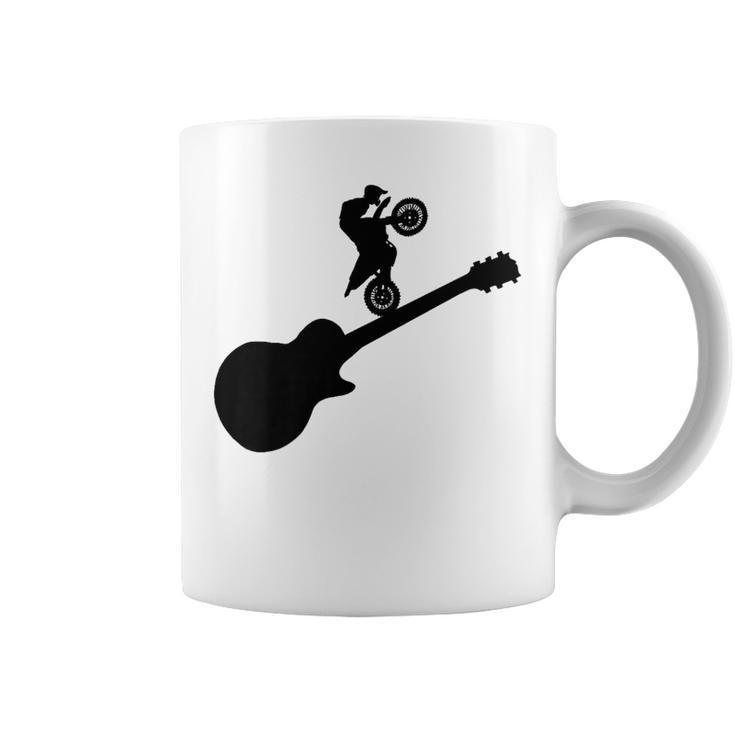 Musicians With Electric Guitar And Motocross Graphic Coffee Mug