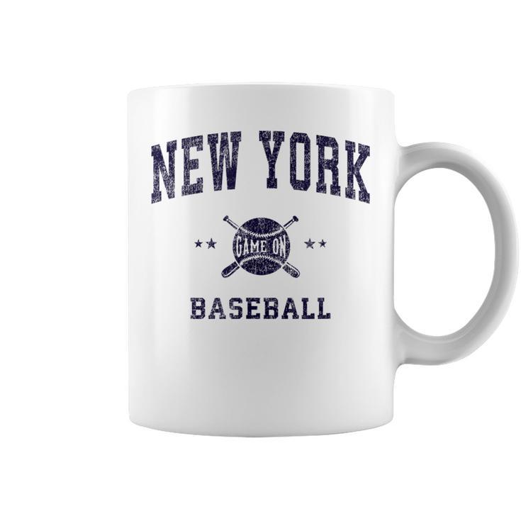 New York Ny Vintage Baseball Throwback Retro Coffee Mug