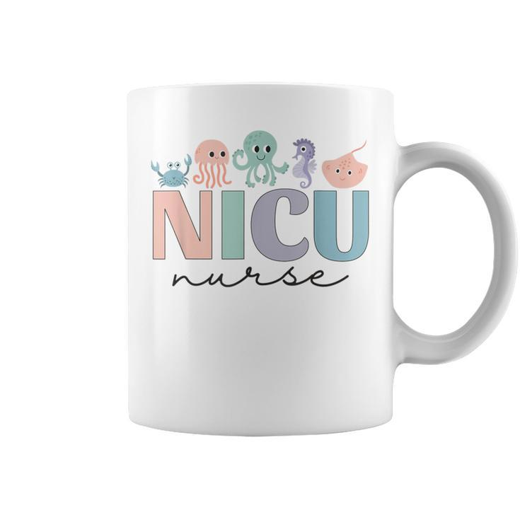 Nicu Ocean Sea Animals Neonatal Intensive Care Unit Nurse Coffee Mug