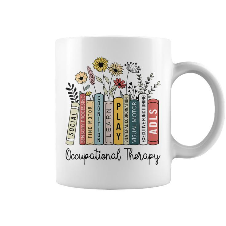 Occupational Therapy Wildflower Book Ot Therapist Assistant Coffee Mug