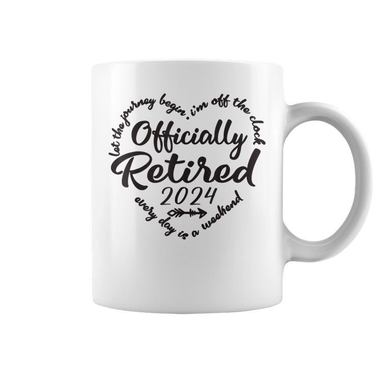 Officially Retired 2024 Retirement Vintage Men Coffee Mug