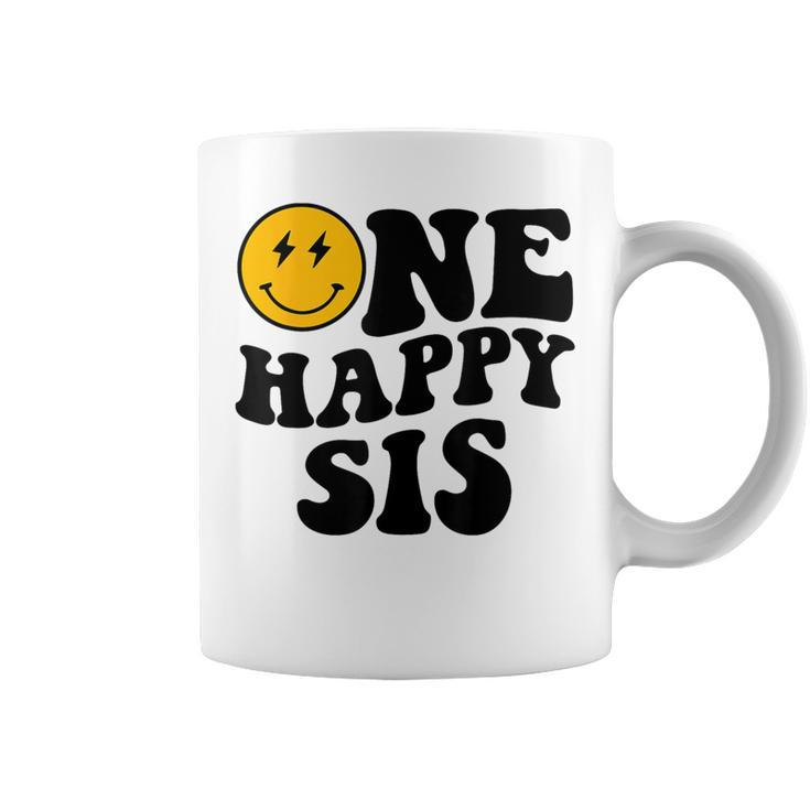 One Happy Sis Smile Face Birthday Theme Family Matching Coffee Mug