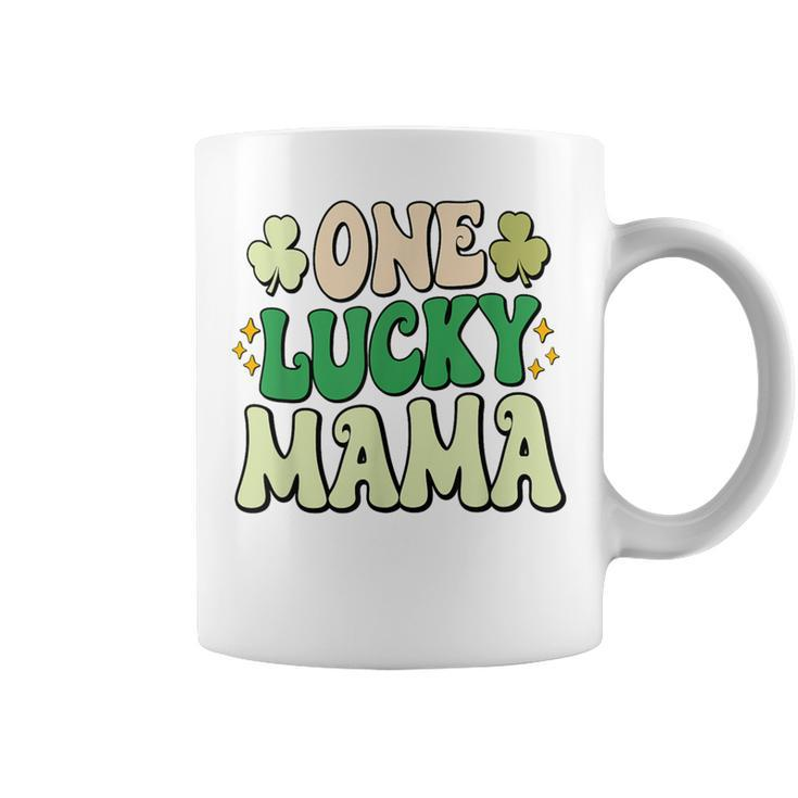 One Lucky Mama Groovy Retro Mama St Patrick's Day Coffee Mug