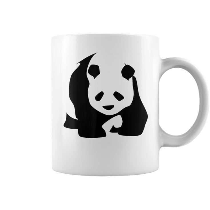 Panda Bear Lovers Minimalist Black And White China Wildlife Coffee Mug
