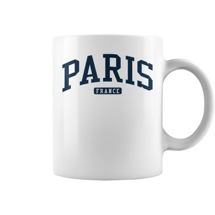 Paris France College University Style Navy Coffee Mug