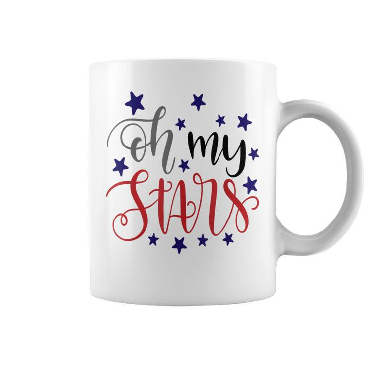 Patriotic Mom July 4Th America Usa Oh My Stars Women Coffee Mug