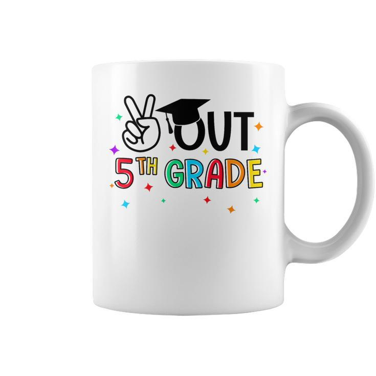 Peace Out 5Th Grade Last Day Of School Summer Break Coffee Mug