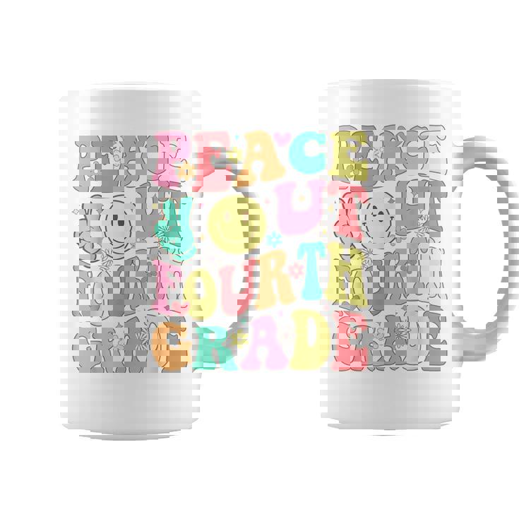 Peace Out Fourth Grade Groovy 4Th Grade Last Day Of School Coffee Mug