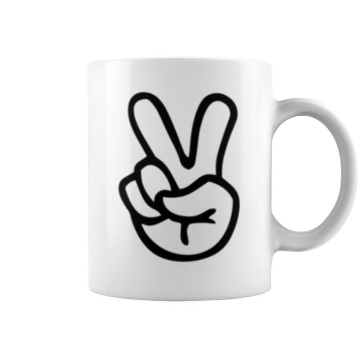 Peace Sign Fingers Peace Sign Hand Coffee Mug