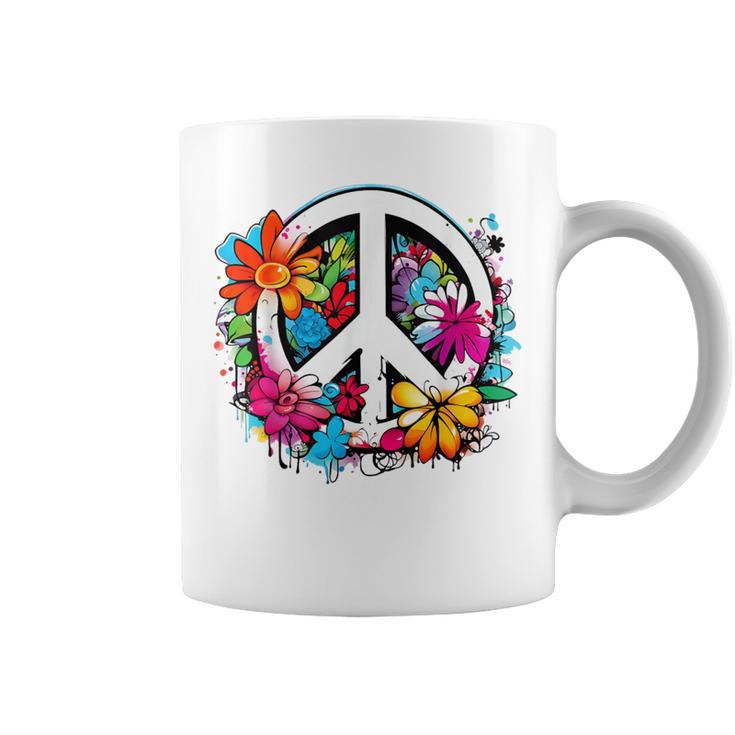 Peace Symbol Zeichen Blumen Frieden Flower Power Peace Sign Tassen