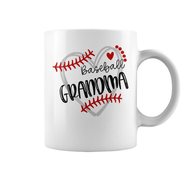 Personalized Baseball Heart Cute Grandma Baseball Coffee Mug