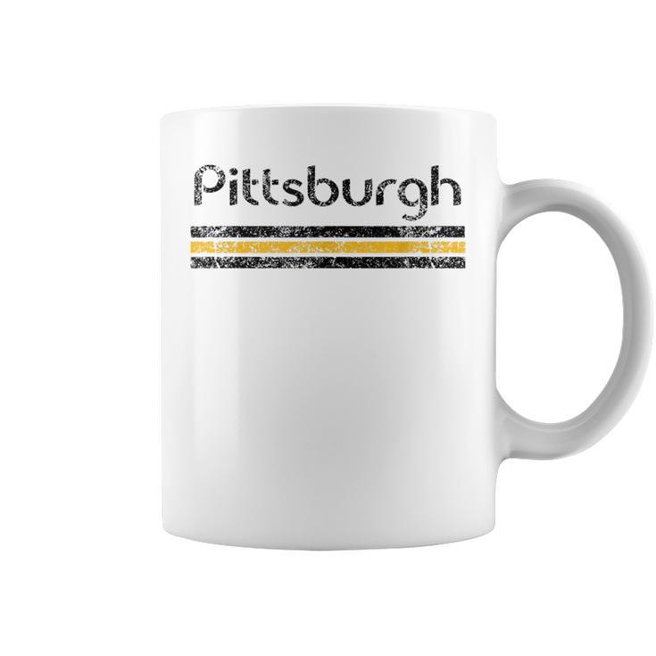 Pittsburgh Pennsylvania Retro Vintage Weathered Throwback Coffee Mug