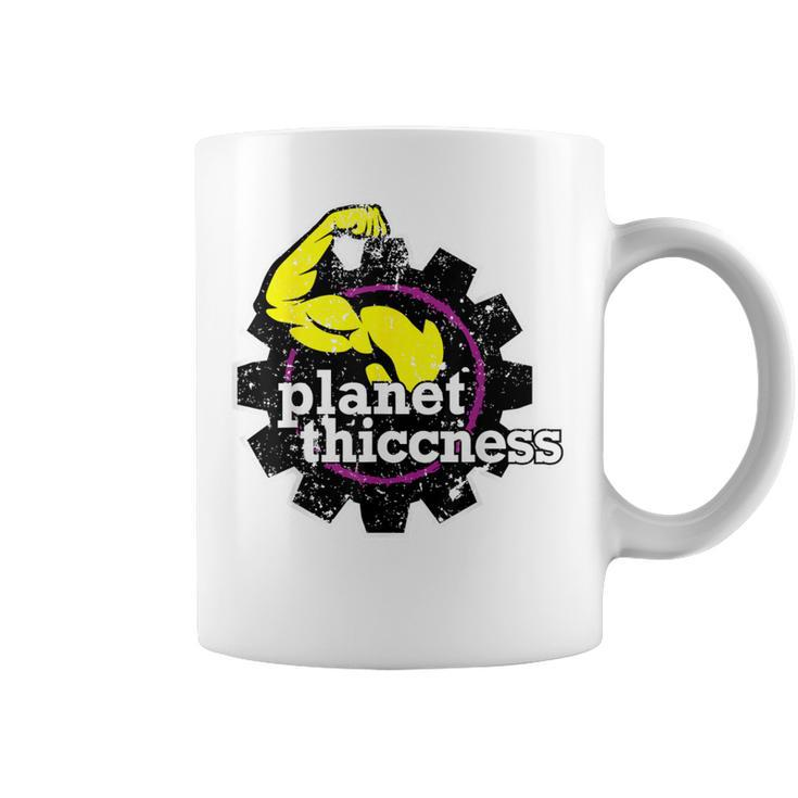Planet Thiccness Joke Thick Thicc Fitness Workout Gym Coffee Mug