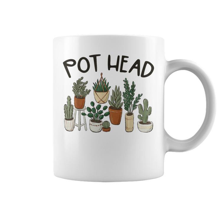 Plant Lover Gardener Pot Head Succulent Coffee Mug