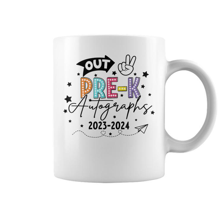 Out Pre-K Autographs Graduation Last Day Of School 2024 Coffee Mug