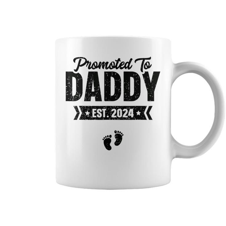 Promoted To Daddy Est 2024 Baby-Geschenke Für Neuen Papa Tassen