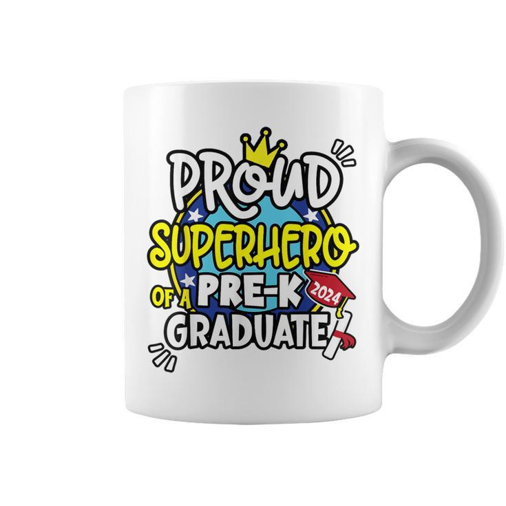 Proud Superhero Team 2024 Boys Girls Pre-K Crew Graduation Coffee Mug