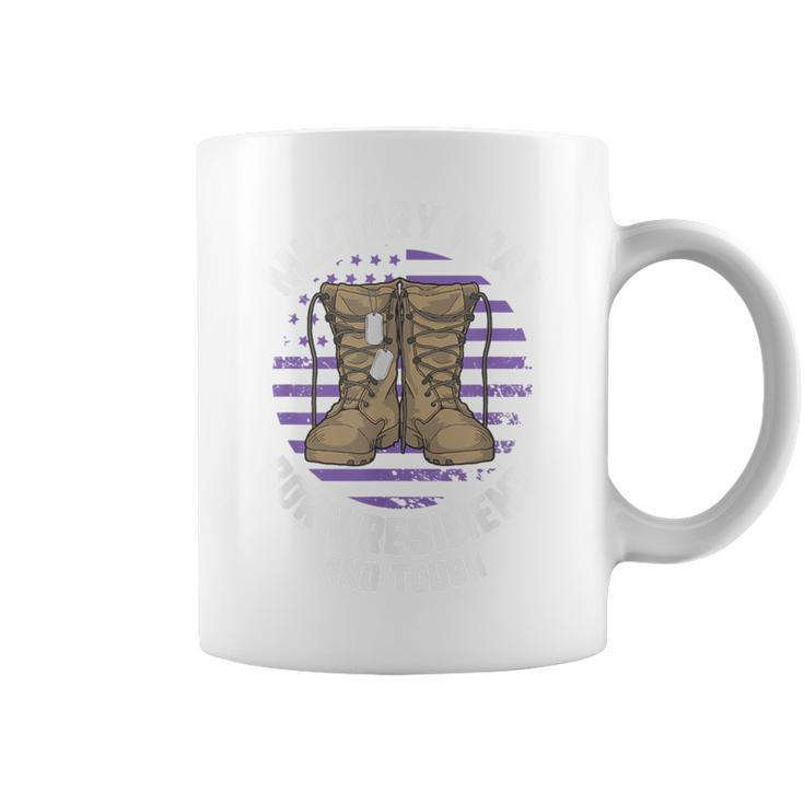 Purple Up Military Child Month Brat Born Resilient And Tough Coffee Mug