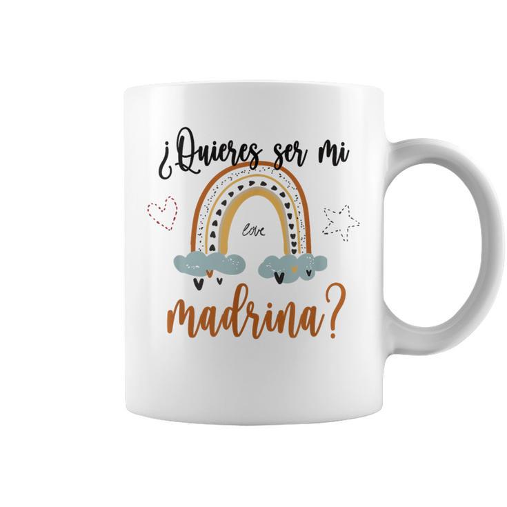 Quieres Ser Mi Madrina Godchild Niño Diciendo Mejor Madrina Taza de café