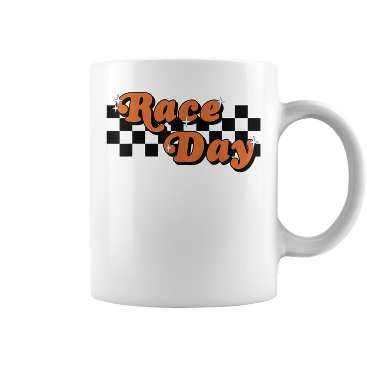 Race Day Checkered Flag Racing Driver Cheer Mama Coffee Mug