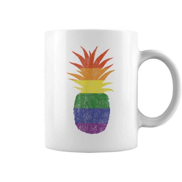 Rainbow Pride Pineapple Lgbt Lesbian Gay Bi Homosexual Coffee Mug