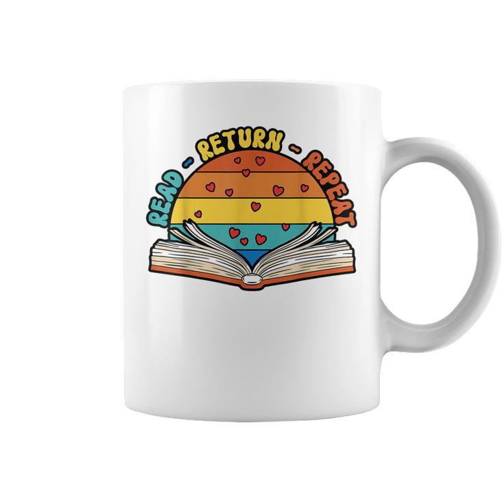 Read Return Repeat Library Worker Librarian Book Lover Coffee Mug