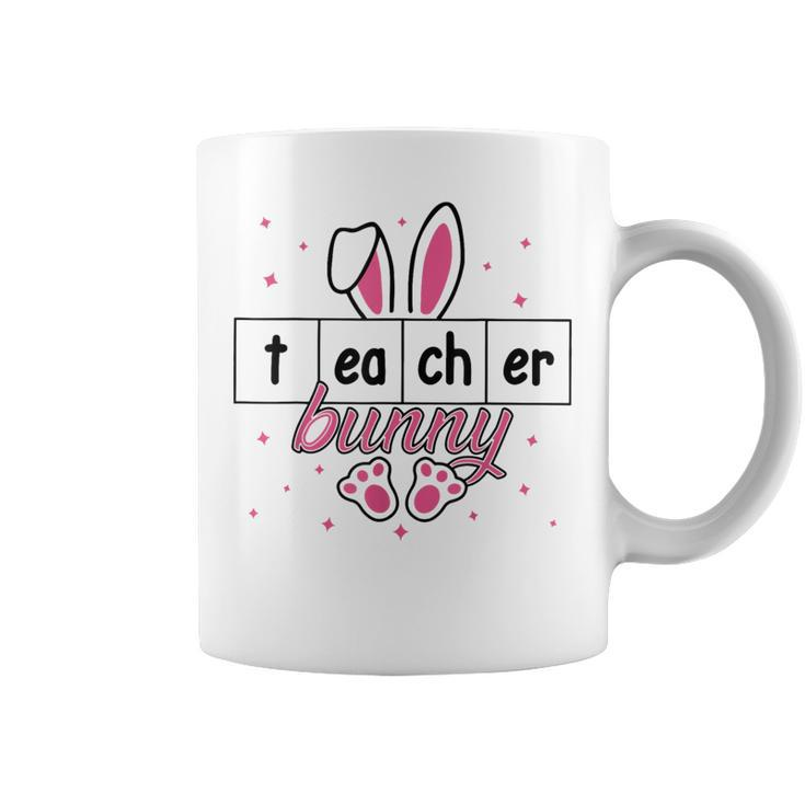 Reading Teacher Bunny Happy Easter Day Coffee Mug