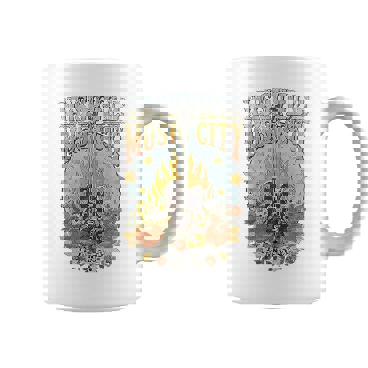 Recuerdo De Nashville Tn Guitarra Nashville Taza de café