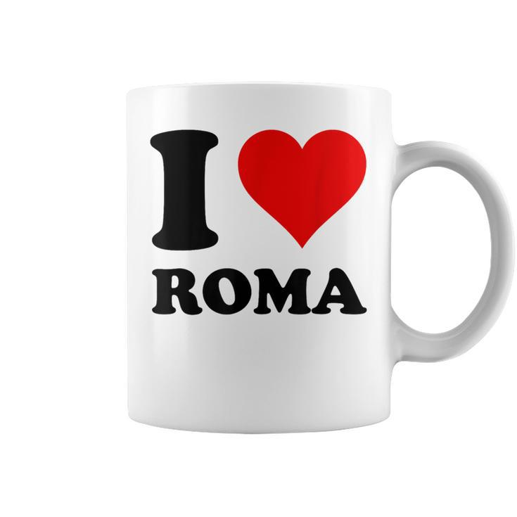 Red Heart I Love Roma Coffee Mug