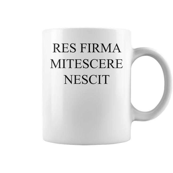 Res Firma Mitescere Nescit Sarcastic Tv Movie T Coffee Mug