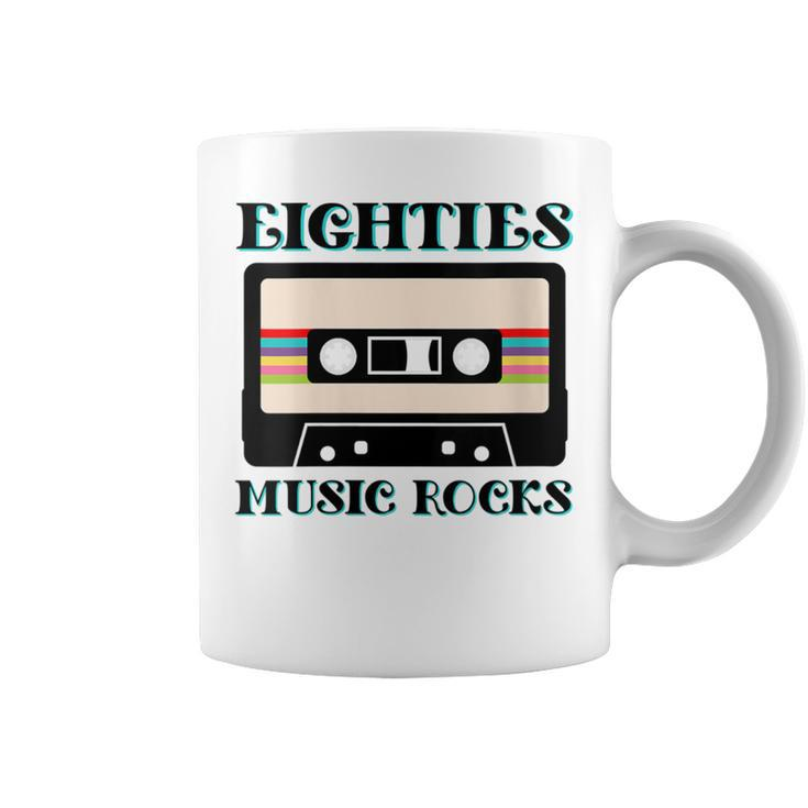 Retro 80S Eighties Music Rocks Cassette Tape Vintage Band Coffee Mug