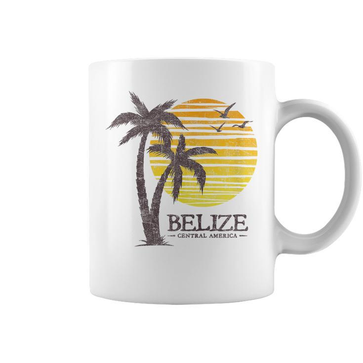 Retro Belize Souvenir Vintage Sunset Womens Coffee Mug