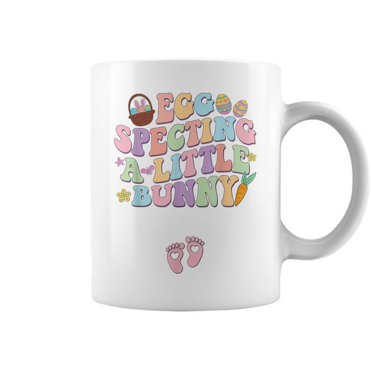 Retro Eggspecting Little Bunny Easter Pregnancy Announcement Coffee Mug