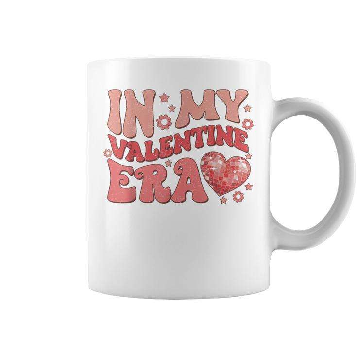 Retro Groovy In My Valentine Era Valentine Day Girls Coffee Mug