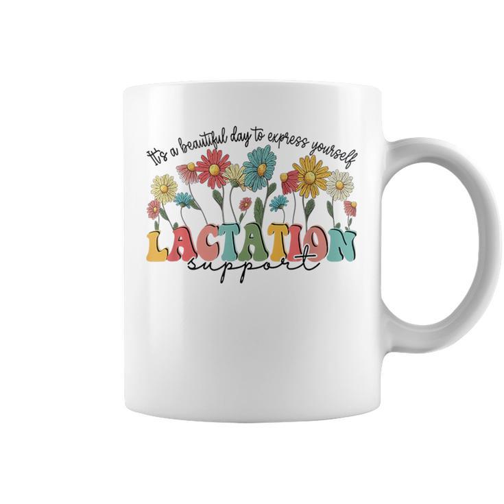 Retro Lactation Consultant Flowers Counselor Educator Women Coffee Mug