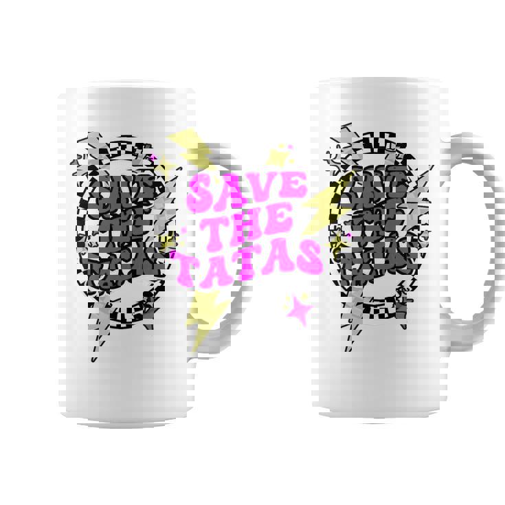 Retro Save The Tatas For Pink Breast Cancer Coffee Mug