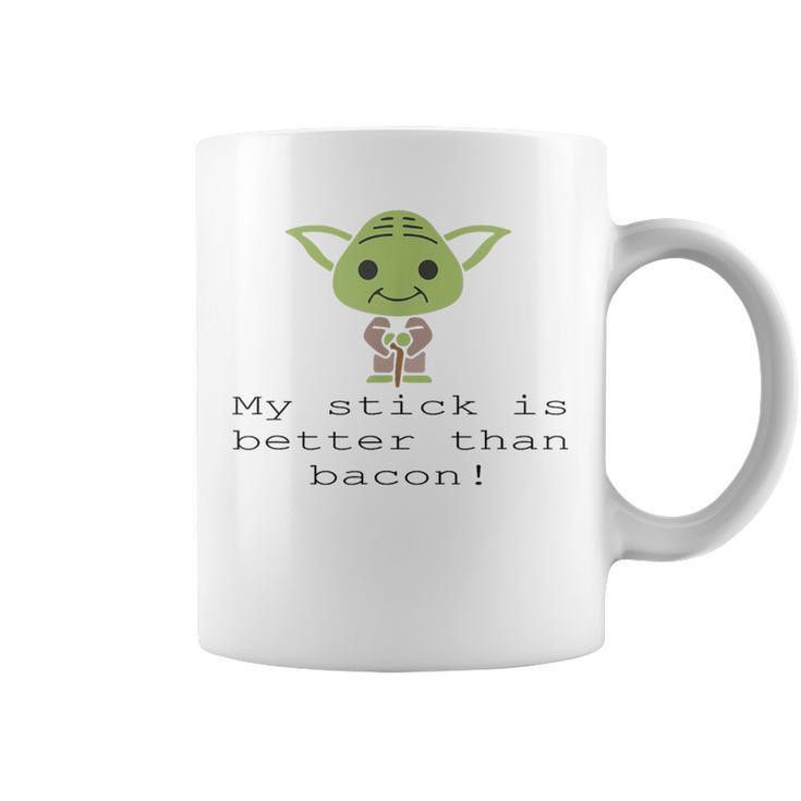 Retro My Stick Is Better Than Bacon Coffee Mug