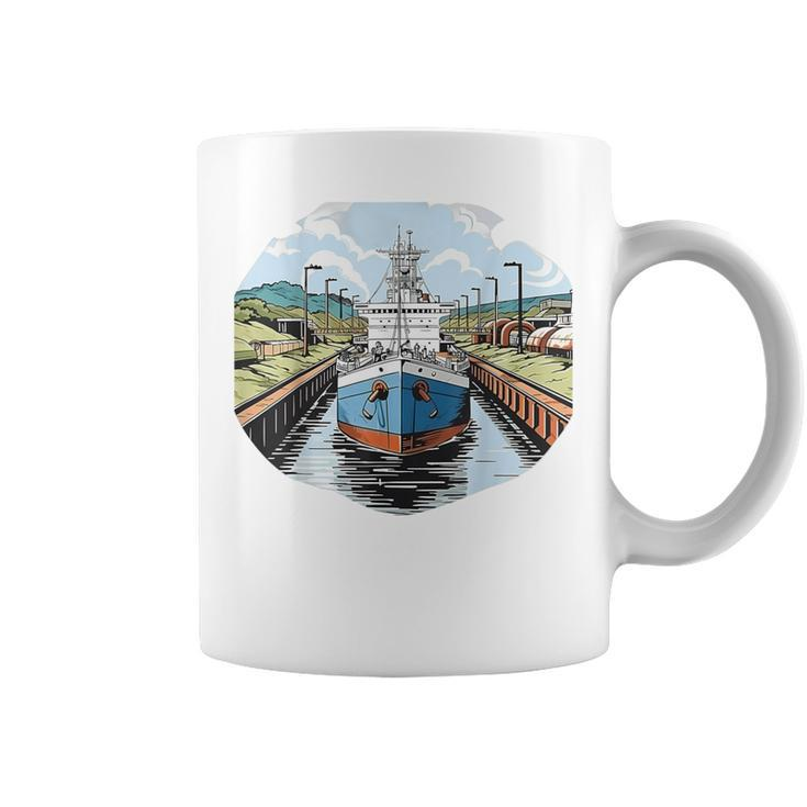 Retro Style Panama Canal Coffee Mug