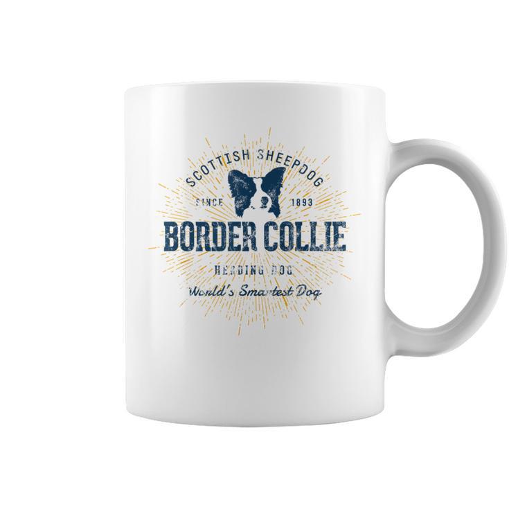 Retro Vintage Border Collie Tassen