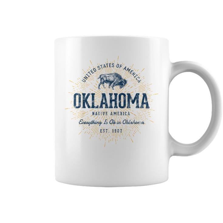 Retro Vintage State Of Oklahoma Coffee Mug