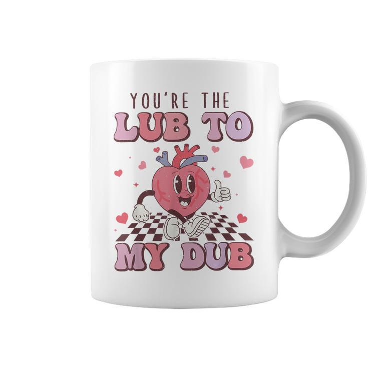 Retro You're The Lub To My Dub Cvicu Nurse Valentine Cardiac Coffee Mug