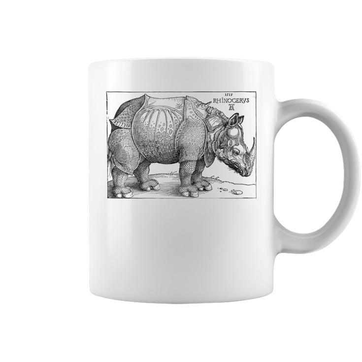 Rhinoceros Albrecht Durer Vintage Illustration Engraving Tassen