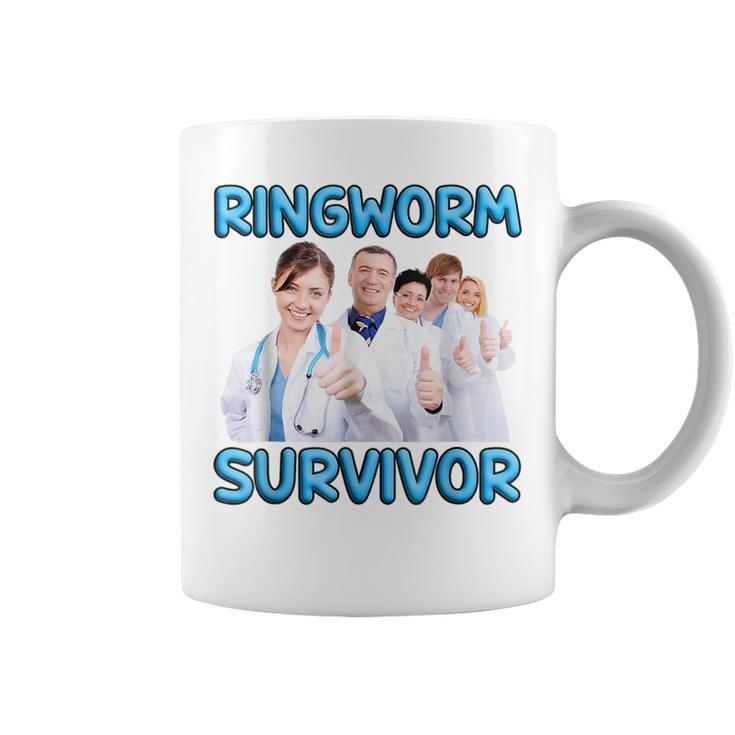 Ringworm Survivor Y2k Weird Ironic Sarcastic Satire Coffee Mug