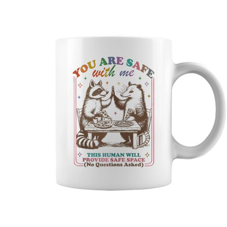 You Are Safe With Me Lgbtq Straight Ally This Human Will Coffee Mug
