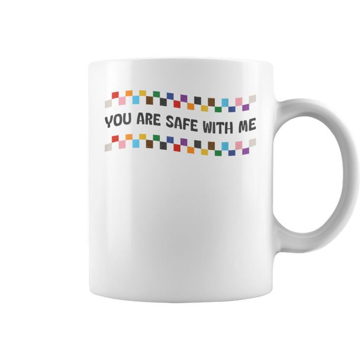You Are Safe With Me Pride Subtle Ally Lgbt Gay Transgender Coffee Mug
